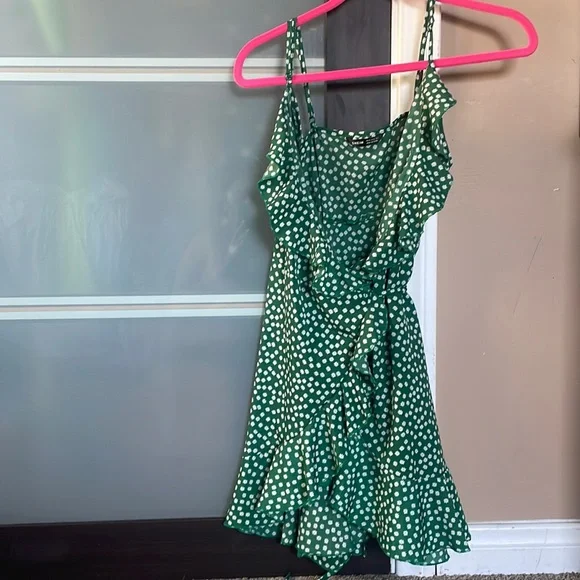 SHEIN | Dresses | Shein Green Floral Wrap Dress | Poshmark SHEIN | Dresses | Shein Green Floral Wrap Dress | Poshmark